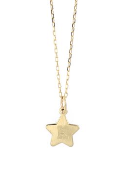Bony Levy Kids' 14K Gold Star Initial Pendant Necklace in Yellow Gold-K