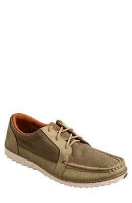 Twisted X Zero-X Moc Toe Sneaker in Aloe Aloe