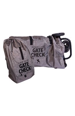 J.L. Childress Gate Check Car Seat & Double Stroller Bags Set in Grey