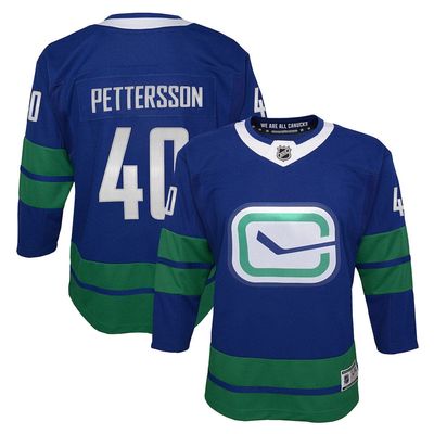 Outerstuff Youth Elias Pettersson Royal Vancouver Canucks 2019/20 Alternate Premier Player Jersey