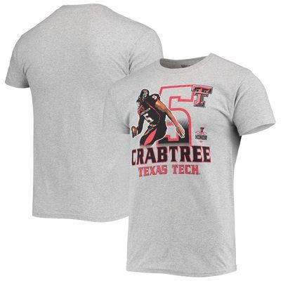 Men's Original Retro Brand Michael Crabtree Heathered Gray Texas Tech Red Raiders Ring of Honor T-Shirt in Heather Gray