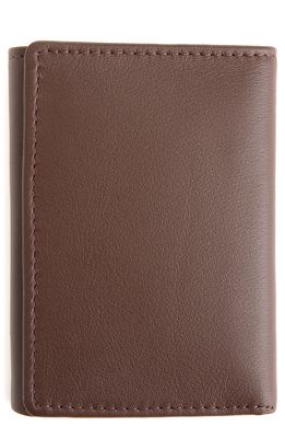 ROYCE New York Leather Trifold Wallet in Brown