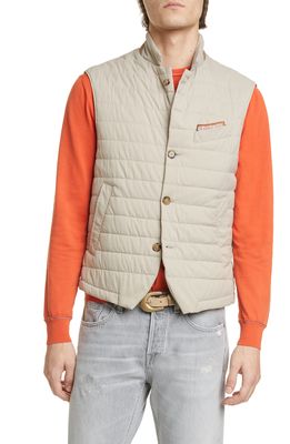 Eleventy Packable Quilted Vest in Sand