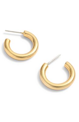 Madewell Chunky Small Hoop Earrings in Vintage Gold