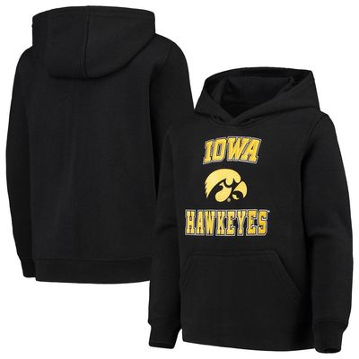 Outerstuff Youth Black Iowa Hawkeyes Big Bevel Pullover Hoodie