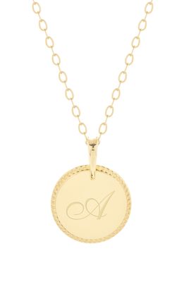 Brook and York Milia Initial Pendant Necklace in Gold A