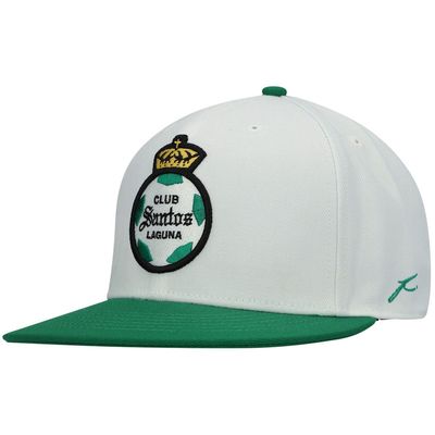 FAN INK Men's White/Green Santos Laguna Fitted Hat
