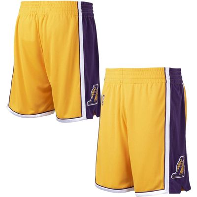 Men's Mitchell & Ness Gold Los Angeles Lakers 2009-10 Hardwood Classics Authentic Shorts