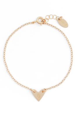 Nashelle Initial Heart Bracelet in Gold-G