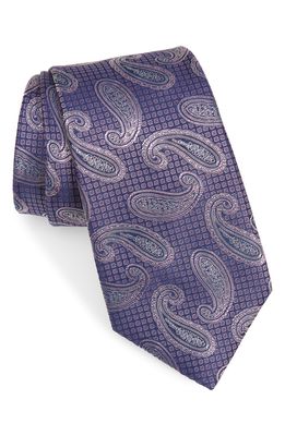 Canali Paisley Silk Tie in Pink