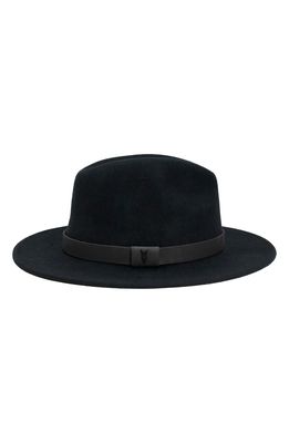 AllSaints Ramskull Wool Felt Fedora in Black