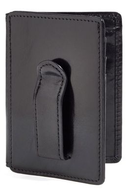 Bosca Old Leather Front Pocket ID Wallet in Black
