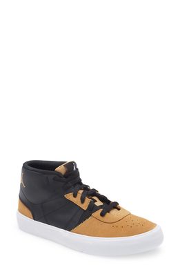 Jordan Series Mid Sneaker in Black/White/Gold/Teal