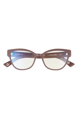 The Book Club Treasure Riceland 54mm Blue Light Blocking Reading Glasses in Wine Straw/Clear