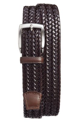 Torino Woven Leather Belt in Brown