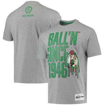 BALL-N Men's BALL'N Heathered Gray Boston Celtics Since 1946 T-Shirt in Heather Gray