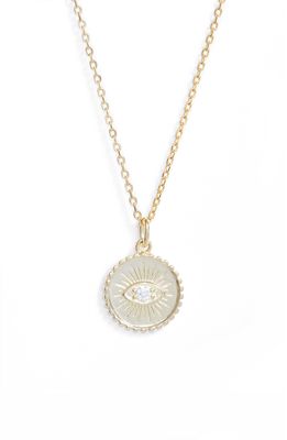 Knotty Coin Pendant Necklace in Gold