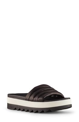 Cougar Prato Slide Sandal in Black Leather