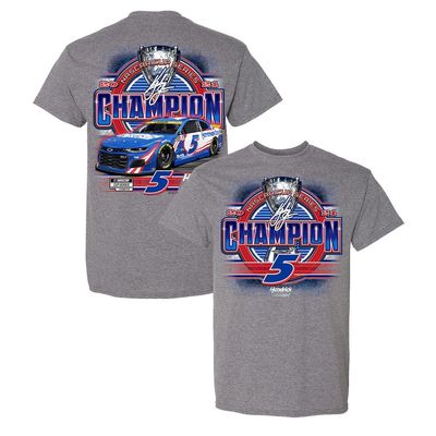 Men's Hendrick Motorsports Team Collection Heathered Gray Kyle Larson 2021 NASCAR Cup Series Champion Graphic T-Shirt in Heather Gray