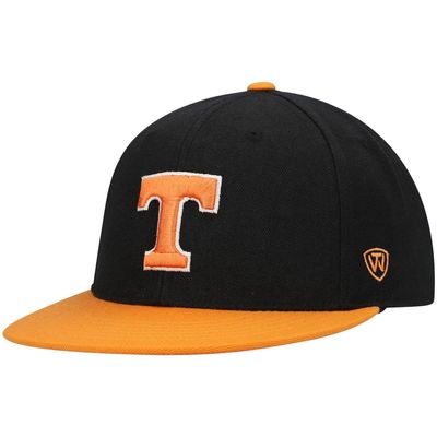 Men's Top of the World Black/Tennessee Orange Tennessee Volunteers Team Color Two-Tone Fitted Hat
