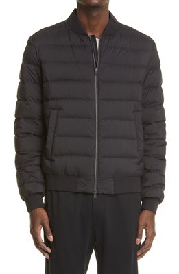 Herno Legend Quilted Down Bomber Jacket in Black