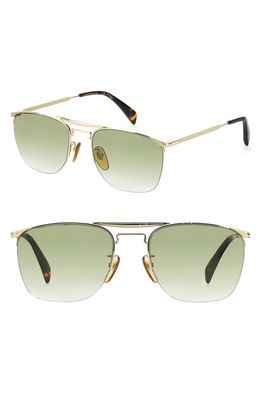 David Beckham Eyewear Eyewear by David Beckham DB 1001/S 56mm Aviator Sunglasses in Gold/Green