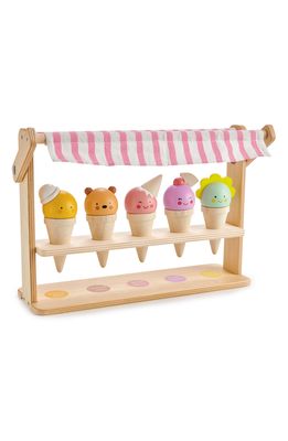Tender Leaf Toys Scoops & Smiles Ice Cream Cone Stand Set in Multi