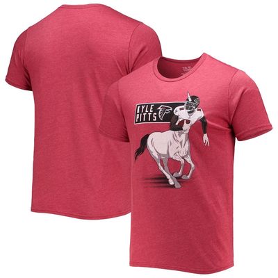 Men's Majestic Threads Kyle Pitts Red Atlanta Falcons Tri-Blend Unicorn Player T-Shirt