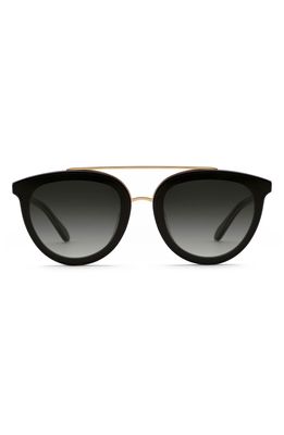 KREWE Clio 63mm Gradient Oversize Cat Eye Sunglasses in Black Shadow/Grey