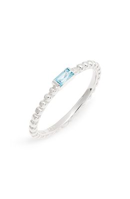 Anzie Dew Drop Blue Topaz Ring in Silver /Blue