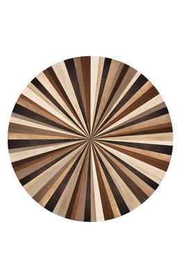 A & A Story Marquetry Round Vinyl Mat in Marquetry Swirl