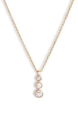 Dana Rebecca Designs Triple Bezel Diamond Pendant Necklace in Yellow Gold