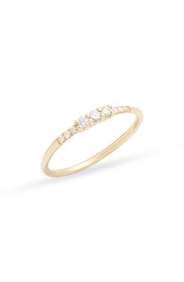 Jennie Kwon Designs Three Diamond Equilibrium Ring in Yellow Gold/Diamond