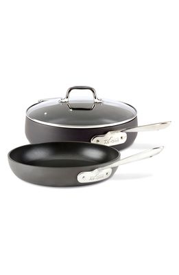 All-Clad HA1 Hard Anodized 3-Piece Saute Pan Set in Black