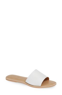 BEACH BY MATISSE Coconuts by Matisse Cabana Slide Sandal in White Leather