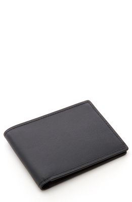 ROYCE New York RFID Leather Bifold Wallet in Burgundy