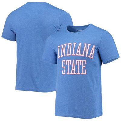Men's Homefield Heathered Royal Indiana State Sycamores Vintage Team Name T-Shirt in Heather Royal