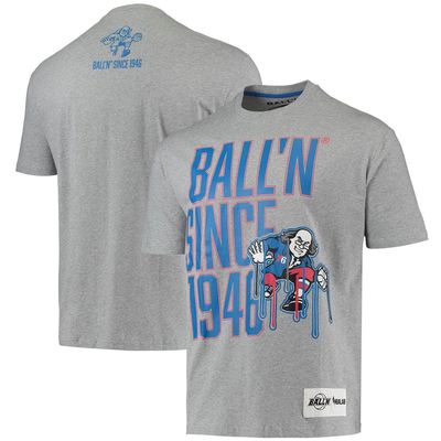 BALL-N Men's BALL'N Heathered Gray Philadelphia 76ers Since 1946 T-Shirt in Heather Gray