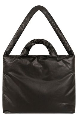 KASSL Large Oiled Canvas Baby Bag in Black