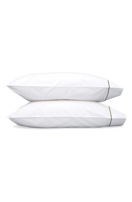 Matouk Essex 350 Thread Count Set of 2 Pillowcases in Charcoal