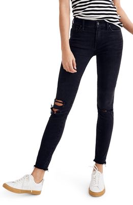 Madewell 9-Inch High Waist Skinny Jeans in Black Sea
