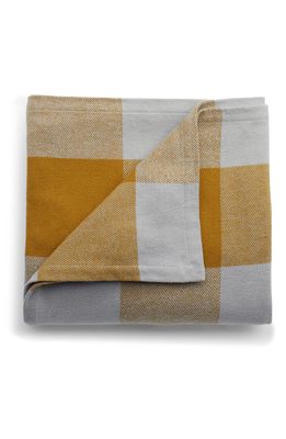 Casper Cozy Woven Cotton Blanket in Smoke /Olive