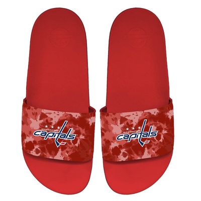 Unisex ISlide Washington Capitals Acid Wash Motto Slide Sandals in Red