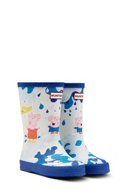 Hunter x Peppa Pig Muddy Puddles Rain Boot in Dragonfly Blue
