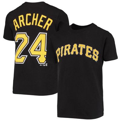 GEN 2 Youth Chris Archer Black Pittsburgh Pirates Name & Number Team T-Shirt