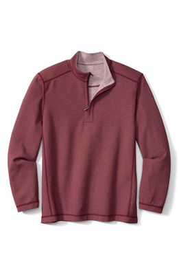 Tommy Bahama Switch It Up Quarter Zip Reversible Sweatshirt in Night Flower