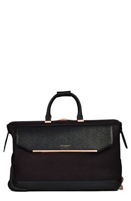 Ted Baker London Large Albany Rolling Duffle Bag in Black