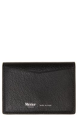 Metier London Leather Business Card Holder in Black
