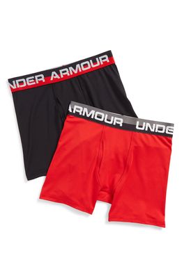 Under Armour 2-Pack Solid Performance Briefs in Red/Black