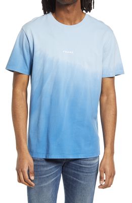 FRAME Men's Tie Dye Cotton T-Shirt in Powder Blue Tie Dye
